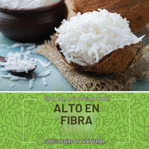Vista 6 de Herbaila Coco rallado sin azúcar, 1 libra de copos de coco sin azúcar, virutas de coco secas, ralladuras de coco trituradas y en hojuelas. Todo