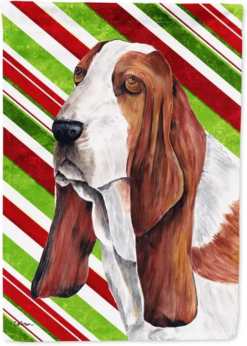 Vista 126 de Caroline's Treasures SC9334GF - Bandera decorativa para jardín, diseño de bastón de caramelo inglés, diseño de bulldog inglés, tamaño jardín