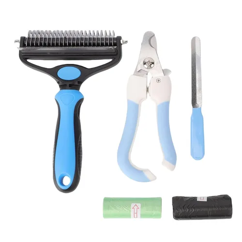 Vista 5 de Pet Grooming Kit Brush with Cat Shedding Dematting Comb Nail