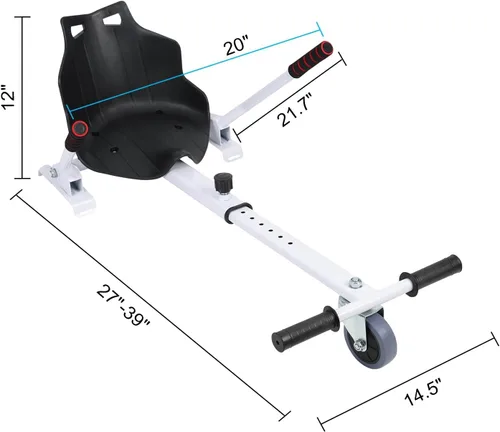 Vista 4 de Hoverboards - Accesorio de asiento para aeropatinetas de 6.5 a 10 pulgadas, accesorio para aeropatinetas Go Kart para niños y adultos, accesorio