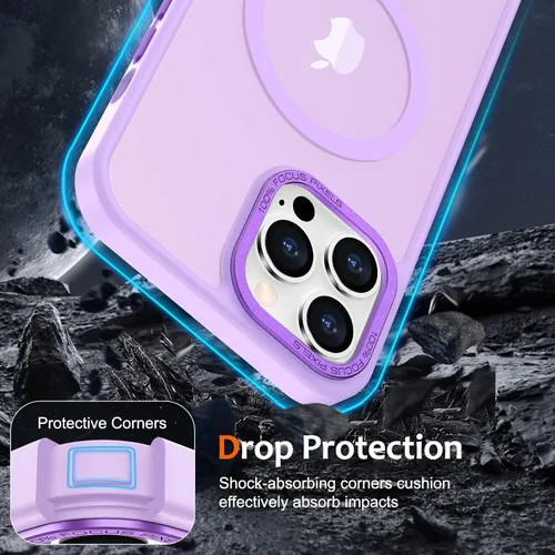 Vista 150 de Anuck - Funda magnética para iPhone 11 compatible con MagSafe, carcasa trasera mate translúcida dura, borde de TPU, delgada, resistente a impactos