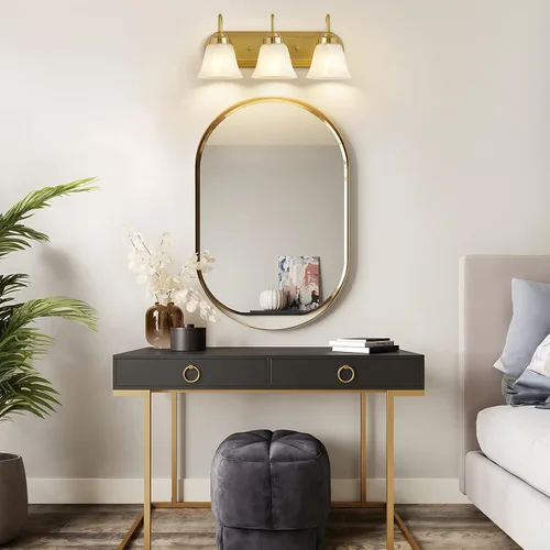Vista 7 de EJIAXIN Lámpara de baño de 3 luces sobre espejo – Accesorios de iluminación vintage para baño, lámpara de pared fácil de instalar, luces de tocador