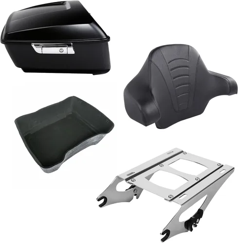 Vista 11 de XMT-MOTO Tronco picado para Harley Touring Road King 14-Up azul eléctrico