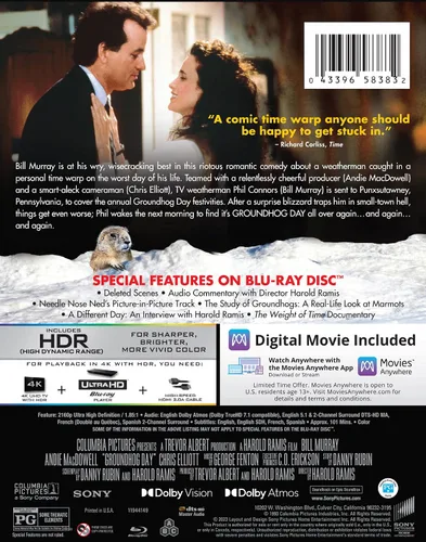 Vista 2 de Groundhog Day 30th Anniversary SteelBook 4K Ultra HD Blu-ray Digital 4K UHD