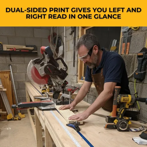 Vista 2 de Cinta métrica estándar FastCap Peel & Stick Old Standby 16' Length, 7/8" Width, Ideal for Layout & Cutting Stations, Perfect for Professionals and