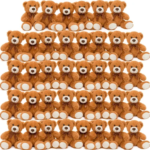 Vista 25 de MorisMos 10 Osos de Peluche a Granel para Baby Shower, Osos de Peluche Lindos de 14 Pulgadas Animales de Peluche de Felpa, Pequeños Osos de Peluche