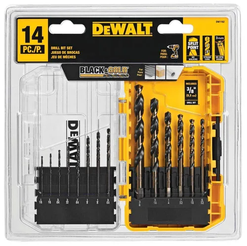 Vista 3 de DEWALT DW1162 Juego de brocas de óxido negro de 14 piezas