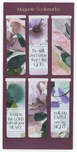 Vista 21 de Christian Art Gifts - Conjunto de marcapáginas magnéticos unisex con versículos bíblicos en blanco y negro Gospel Salvation, diseños inspiradores