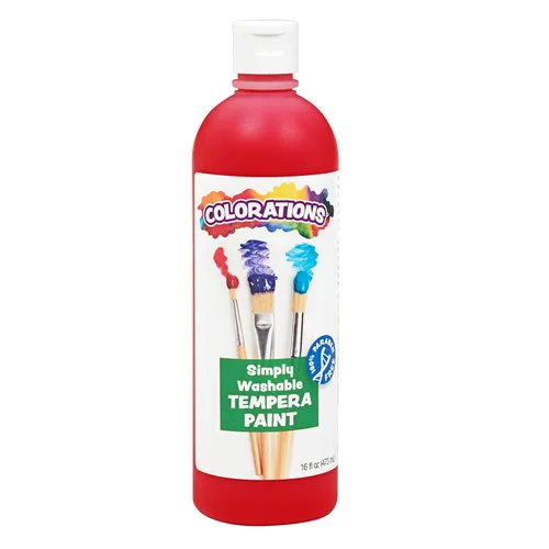 Vista 22 de Colorations WSTAP Pintura de témpera lavable, 16 onzas líquidas, verde manzana, no tóxica, vibrante, atrevida, pintura para niños, manualidades