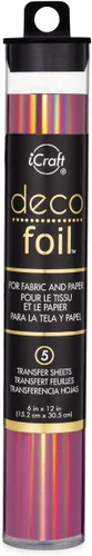 Vista 9 de iCraft Hojas de transferencia de papel de aluminio Deco 6 "X12" 5/Pkg-Bronce