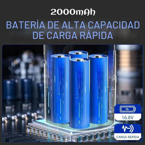 Vista 3 de Kit de amoladora angular de cepillo inalámbrico, mini herramienta de molienda angular eléctrica de 13000 RPM con 2 baterías de 16.8 V 2000 mAh y 15