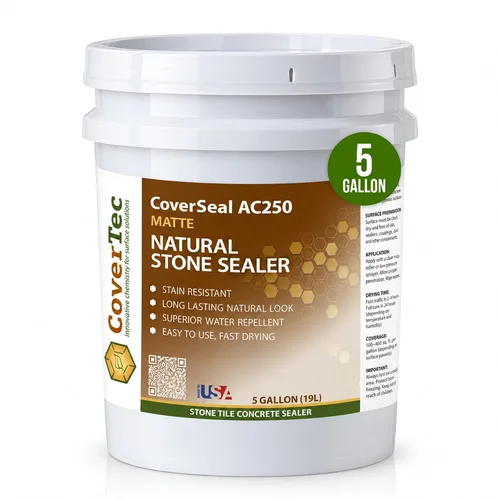 Vista 4 de CoverTec CoverSeal AC250 Matte Stone, Tile and Concrete Sealer 4 Oz