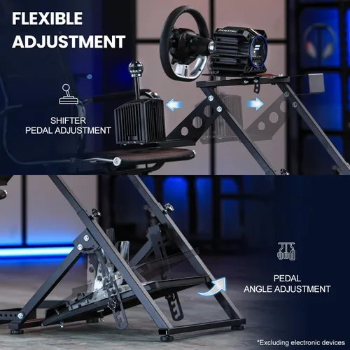 Vista 7 de Marada G29 Upgrade Racing Wheel Stand X Frame Fit for PXNThrustmasterLogitech G27 G920 G923 T300RS T128X, Foldable PC Game Race Bracket Simulator