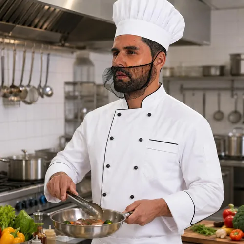 Vista 3 de Honeycomb Beard Nets Disposable, Breathable Heavy-Duty Nylon Beard Covers for Food Safety & Restaurant