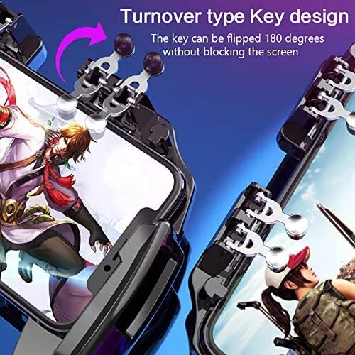 Vista 5 de Mikirini Mobile Game Controller with Cooling Fan for PUBGFortniteCall of Duty, Mobile Game Trigger Joystick Gamepad for 4-6.5" iOS & Android Phone