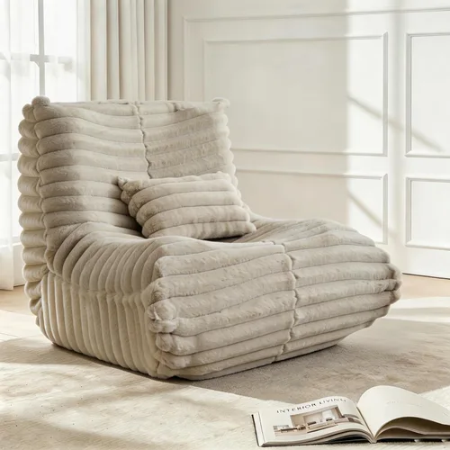 Vista 16 de YVDNHP Puf de espuma viscoelástica, sofá Fireside Togo con almohada