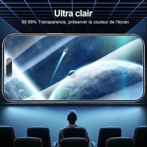 Vista 112 de NEW'C Paquete de 3 protectores de pantalla de privacidad para iPhone Air/iPhone 17 Air (6.5 pulgadas), película de vidrio templado antiespía