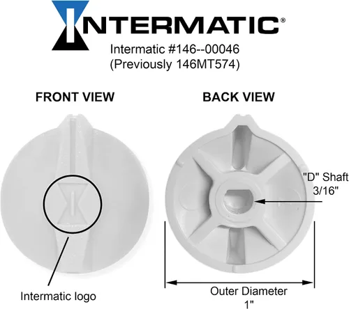 Vista 2 de Intermatic 146MT574 Perilla Temporizador para FD Series Spring Wound Timers - Blanco