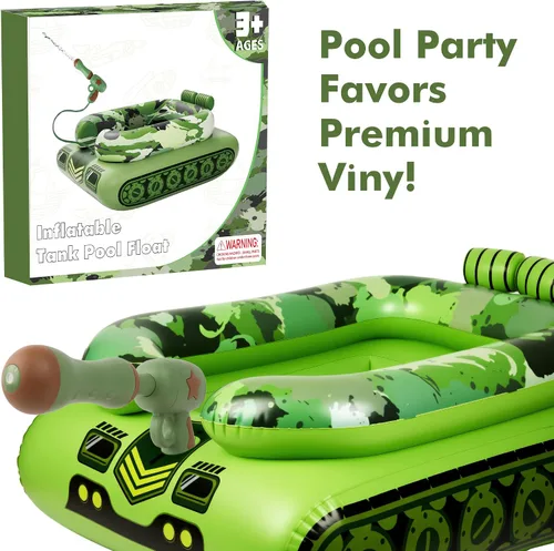 Vista 5 de Flotadores inflables de piscina para niños, juguetes de piscina con cañón de agua, balsas flotantes, lago, playa, fiesta, piscina, juguetes