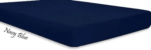 Vista 6 de Trendbeddingmart - Sábana bajera ajustable (100 % algodón egipcio, 600 hilos, resistente a las manchas, hipoalergénica, color azul profundo)