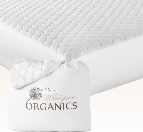 Vista 14 de Whisper Organics Protector de colchón acolchado 100% algodón orgánico Gris