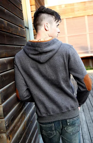 Vista 4 de YuKaiChen - Sudadera con capucha para hombre, con botones, de vellón, chaqueta