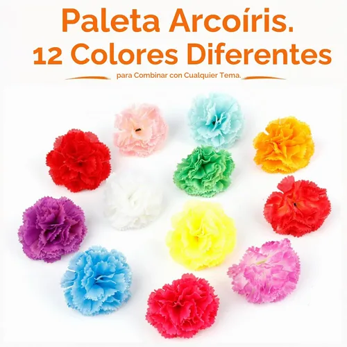 Vista 4 de Nicunom Paquete de 120 cabezas de flores de caléndula a granel, cabeza de flores de seda multicolor con tallos de flores artificiales, guirnaldas