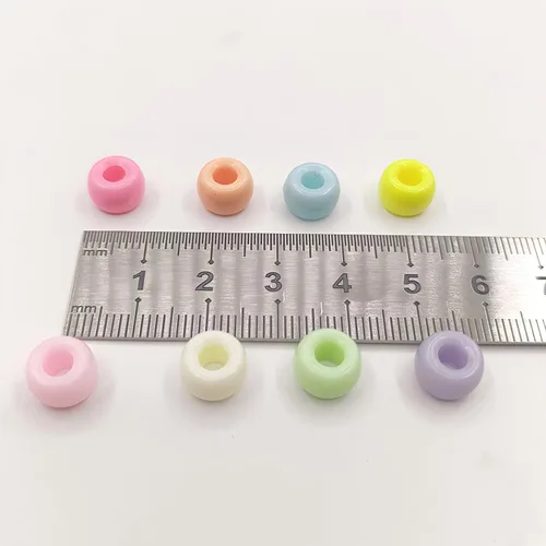 Vista 2 de 2000+ Cuentas Pony a granel de 6 x 9 mm, juego de cuentas de plástico multicolor para manualidades, cuentas para el cabello a granel de 10