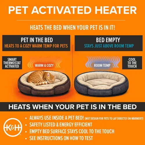 Vista 4 de K&H PET PRODUCTS K & H PET PRODUCTOS MET WEARD WEADER TAN PEQUEÑO 8,5 x 9 pulgadas Create Your Own Heated Cat Bed with The K&H Warmer, Waterproof