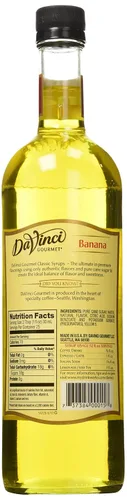 Vista 4 de DaVinci Gourmet Jarabe de plátano clásico, botella de vidrio de 25.4 fl oz