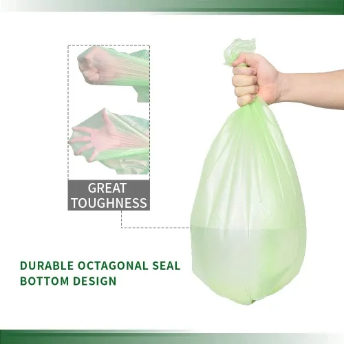 Vista 3 de Bolsas de basura pequeñas, bolsas de basura biodegradables extragruesas de 2.6 galones, bolsas de basura degradables y reciclables para cocina