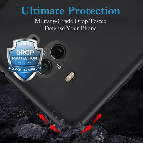 Vista 5 de Funda de teléfono personalizada para Huawei Mate 10, funda protectora de TPU suave contra arañazos, color negro