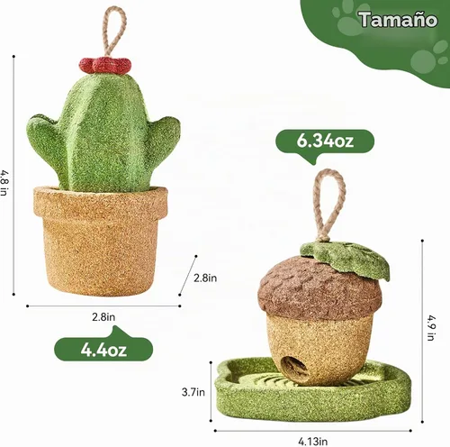 Vista 2 de Juguetes de conejillo de indias, paquete de 2 juguetes masticables de Juguetes masticables Timothy Heno Natural Treats Vegetales Moler los dientes