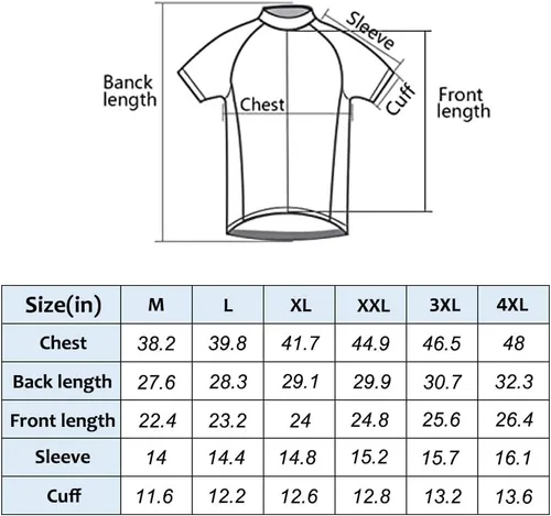 Vista 9 de Pohoopo Maillot de ciclismo para hombre, manga corta, cremallera completa, transpirable, de secado rápido