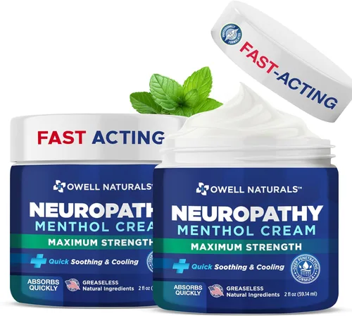Vista 13 de Owell Naturals Crema de neuropatía extra fuerte – Enfriamiento de rápida absorción para piernas, pies y manos – Fórmula calmante avanzada con aloe