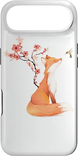 Vista 27 de The Cute Fox and Hummingbird Cherry Blossom Flower Present Case for iPhone 17