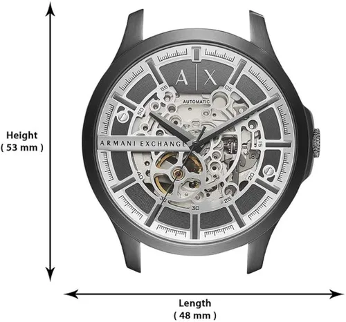 Vista 8 de Armani Exchange, AX - Reloj de cuarzo,de acero inoxidable, para hombre., Gris Automático