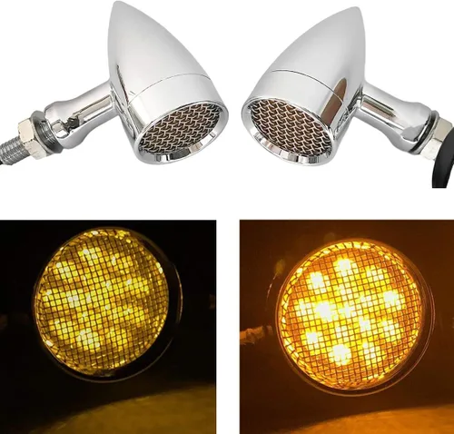 Vista 11 de FATECIM 2 luces LED de señal de giro para motocicleta, luces de conducción de alta resistencia, intermitentes traseros para Bobber Harley, Honda
