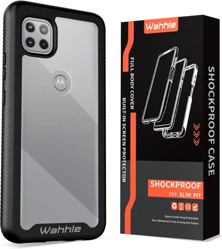 Vista 7 de Funda compatible con Motorola One 5G Ace, protector de pantalla integrado de cuerpo completo, a prueba de golpes, ajuste delgado, parachoques funda