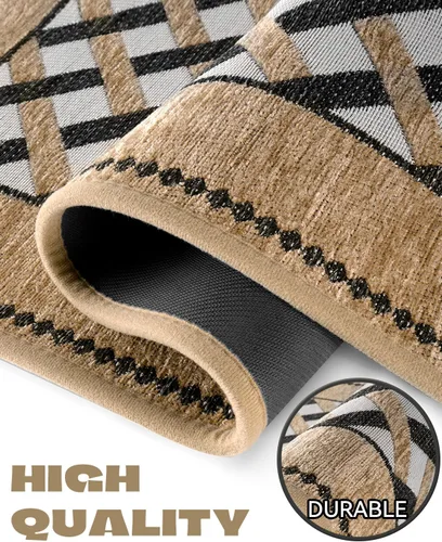 Vista 5 de Hargiis Tapetes antideslizantes para suelo de cocina, lavable a máquina, a cuadros, lavables para una cocina elegante y cómoda