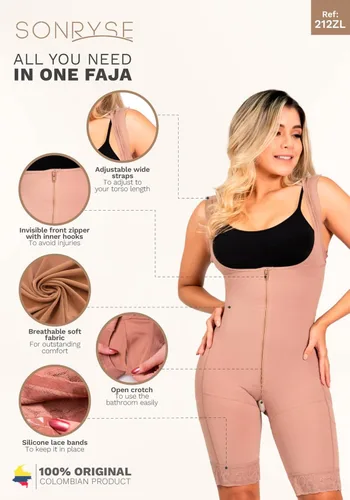 Vista 4 de Sonryse 212ZF Fajas Reductoras y Moldeadoras Shapewear para mujer con control de abdomen