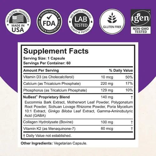 Vista 5 de NuBest Alta fórmula de fuerza ósea de alta calidad para 10+, inmunidad mejorada y salud general para mayores de 10 años con calcio, vitamina D3