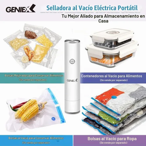 Vista 3 de Sellador al vacío de mano para almacenamiento de alimentos Compacto, inalámbrico, recargable (solo sellador)
