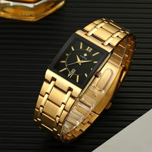Vista 5 de Relojes cuadrados para hombres y mujeres de acero inoxidable para hombre cuadrado reloj con fecha impermeable analógico cuarzo moda negocios casual