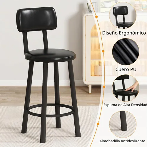 Vista 7 de DKLGG Juego de mesa de comedor para 2, juego de comedor rústico a altura de bar con almacenamiento y taburetes de mostrador, mesa de isla para Marrón