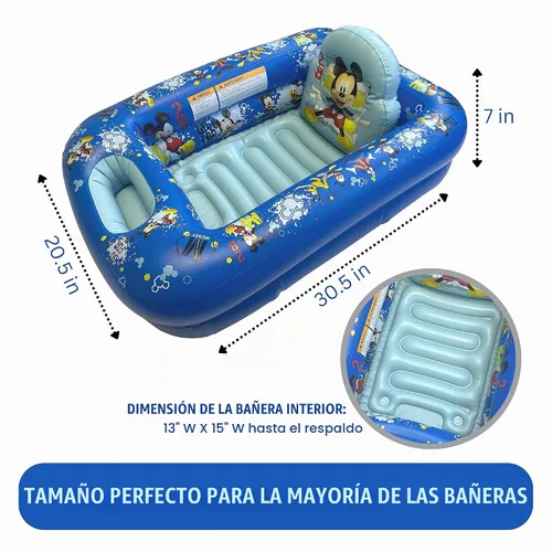 Vista 3 de Disney Mickey Mouse Go for It Bañera Inflable - Bañera para Bebé