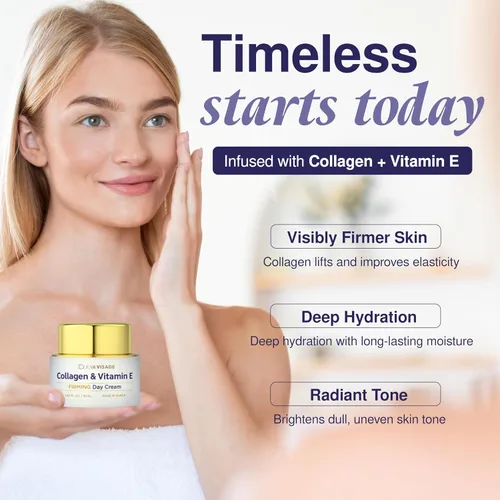 Vista 5 de Hidratante facial con colágeno y vitamina E, probado por dermatólogos, antienvejecimiento, cuidado de la piel coreano, hidrata, fortalece la barrera