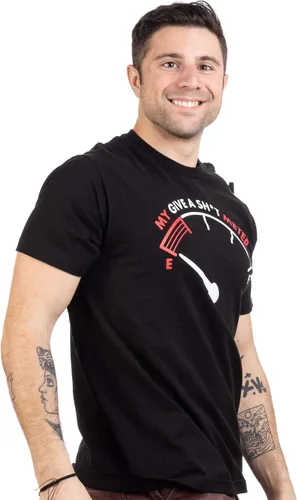 Vista 3 de My Give a Sh*t Meter is Empty Divertida camiseta sarcástica con comentario de broma para hombre