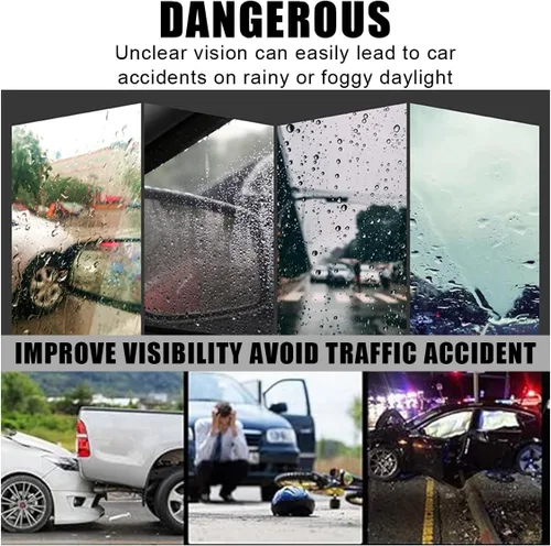 Vista 5 de 4 unidades de película para espejo retrovisor de coche, película impermeable para espejo lateral, película resistente a la lluvia, nano HD