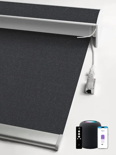 Vista 20 de SmartWings Persianas enrollables con cable duro PoE 100% opacas, muestra de tela